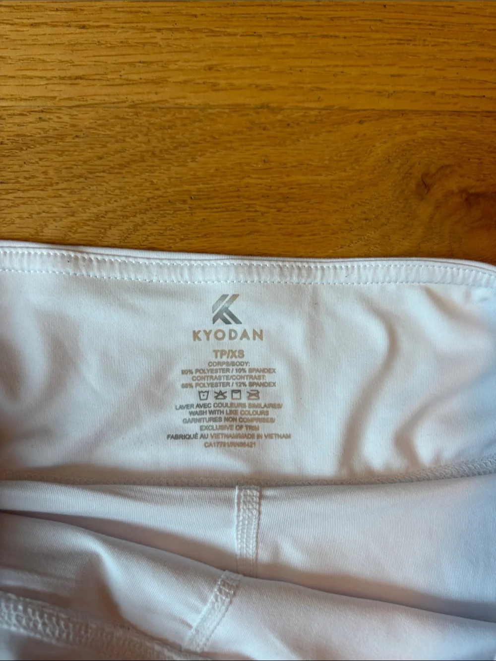 Kyodan White Athletic Skort with Subtle Logo